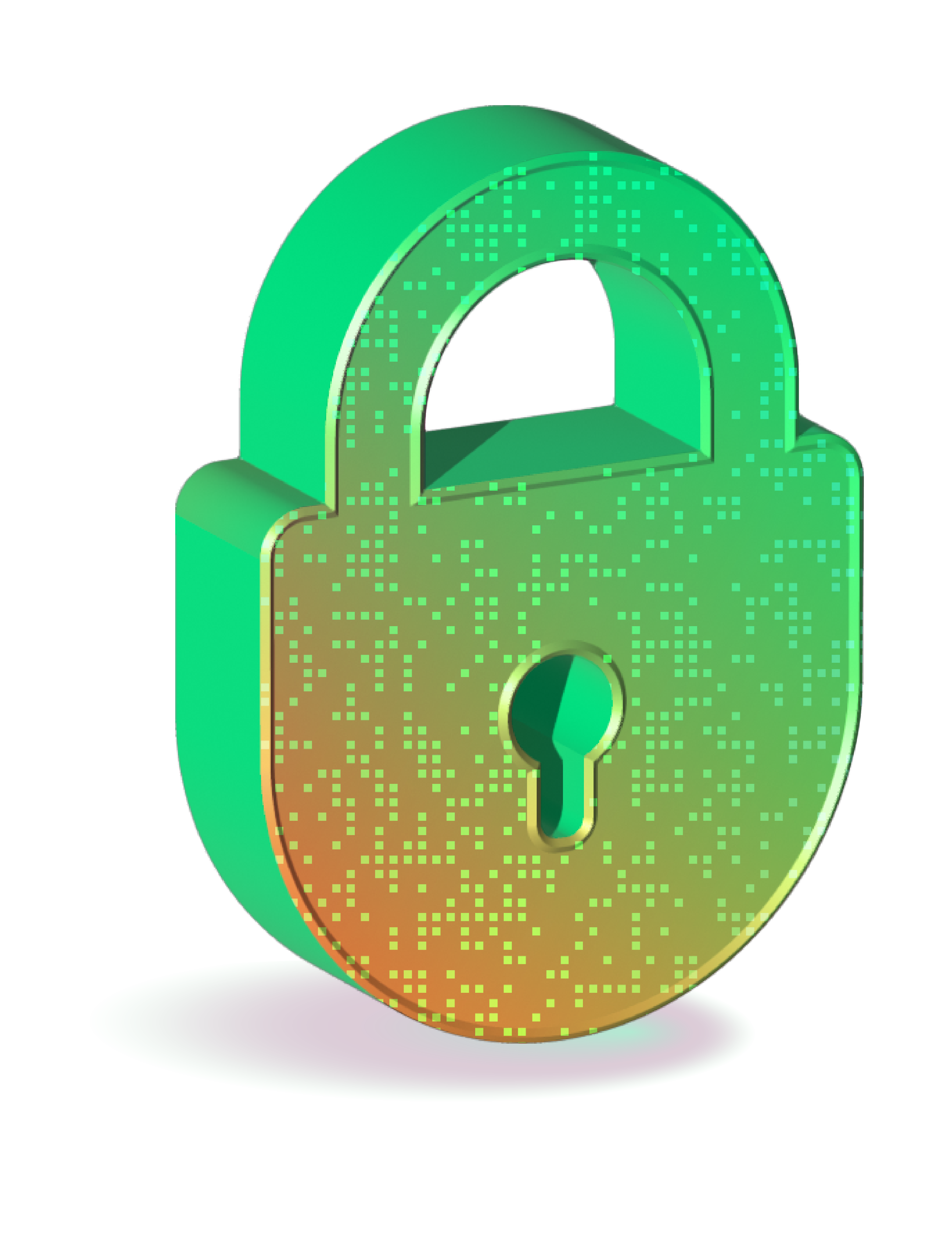 3D lock icon