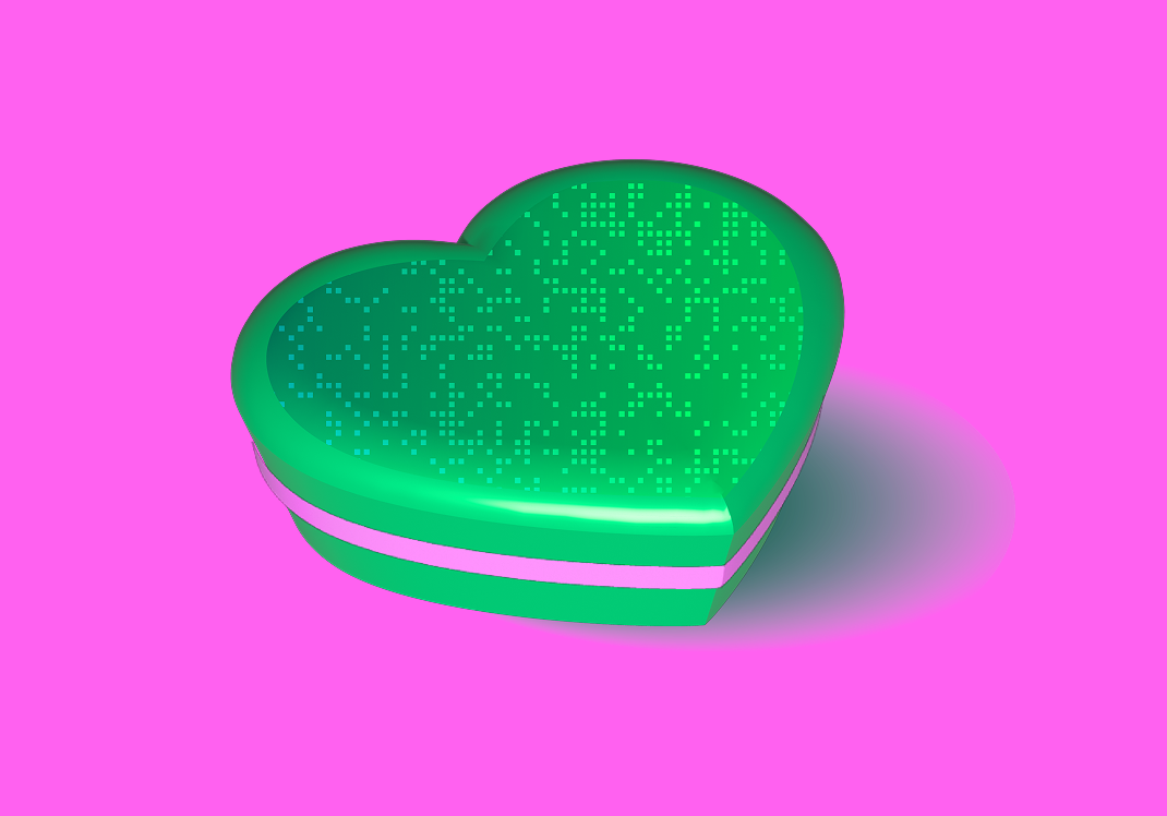 3D composition — AI letterforms