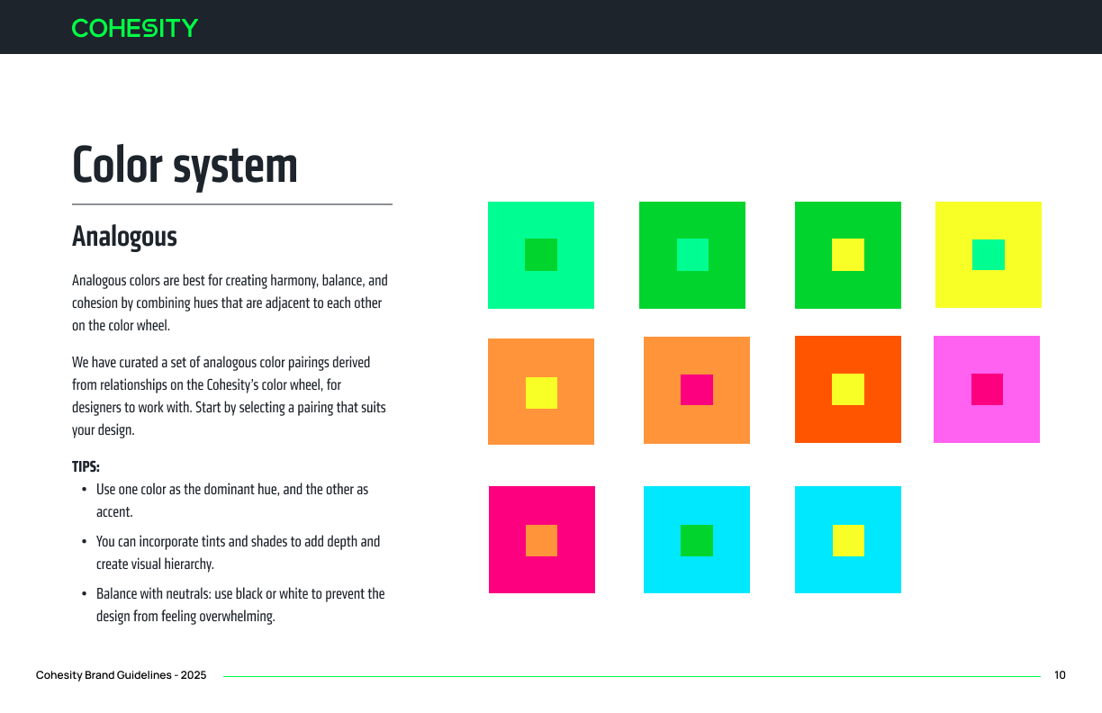 Cohesity Rebrand - Color palette 1