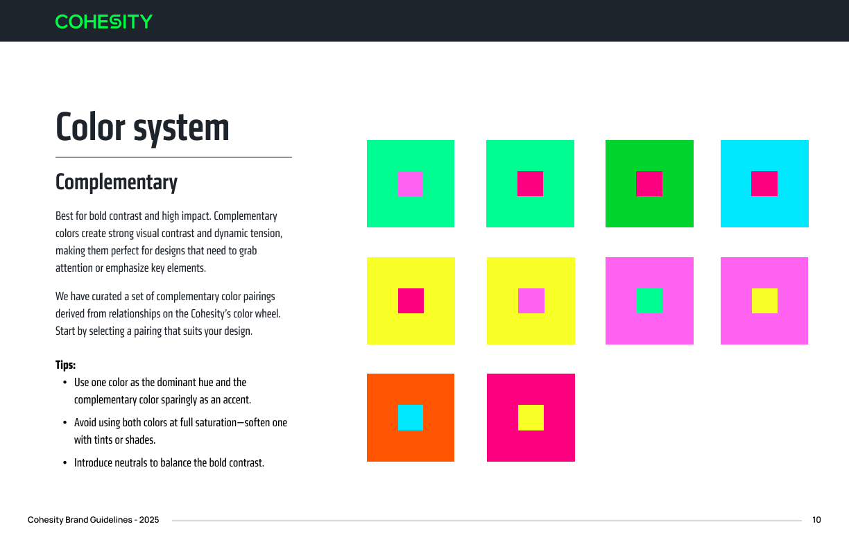 Cohesity Rebrand - Color palette 2