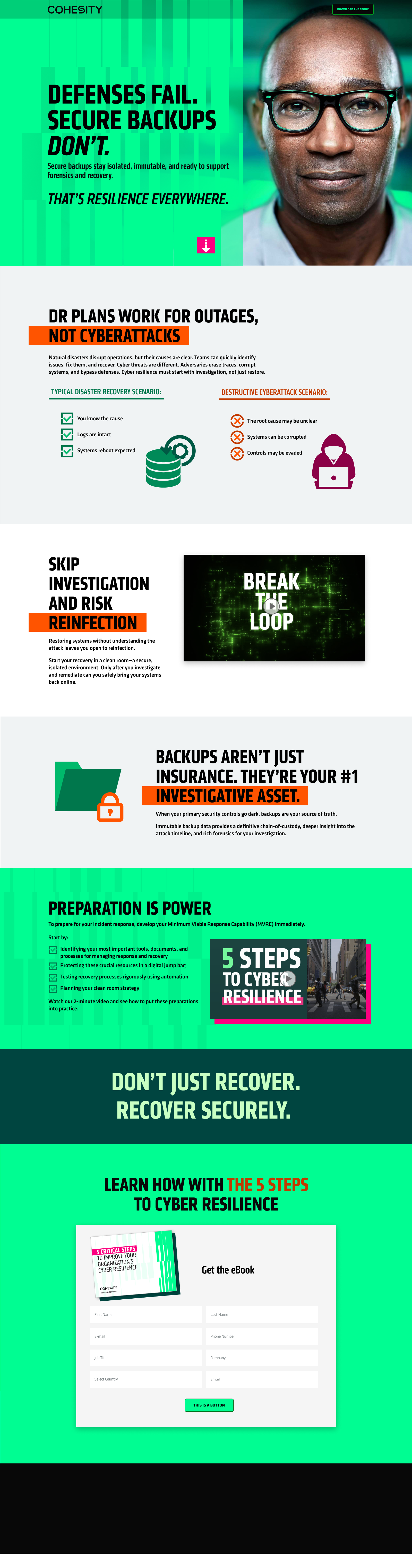 Landing Page 2 - Security Professionals