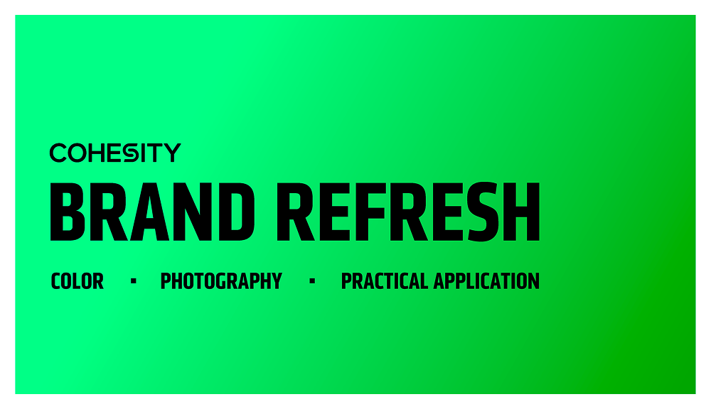 Cohesity Rebrand — Presentation slide 1