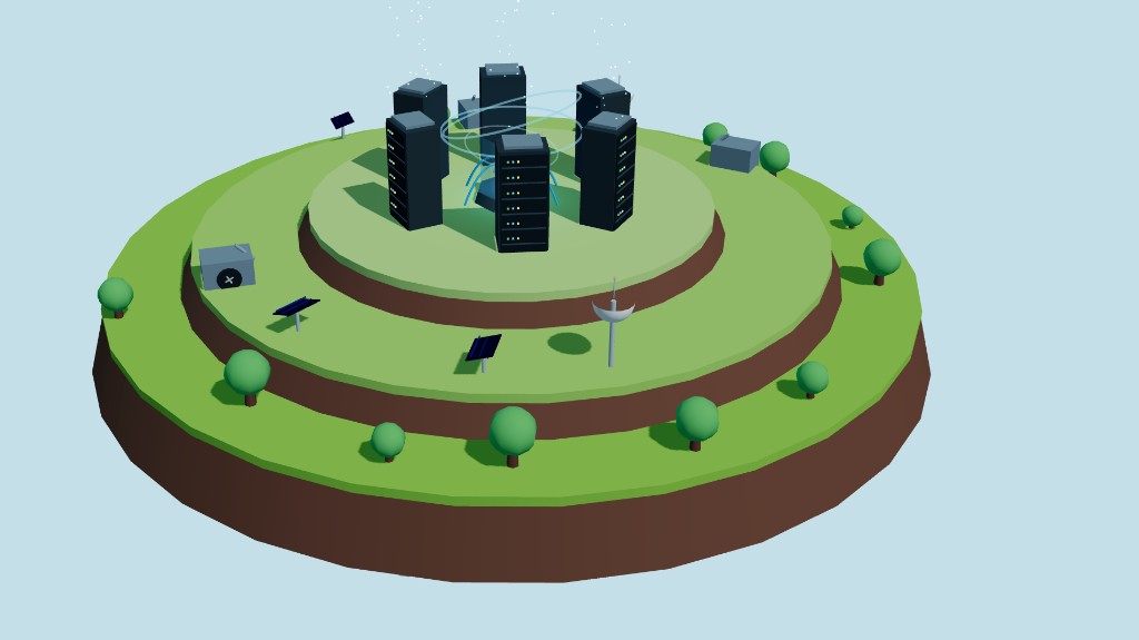 3D Datacenter Scene
