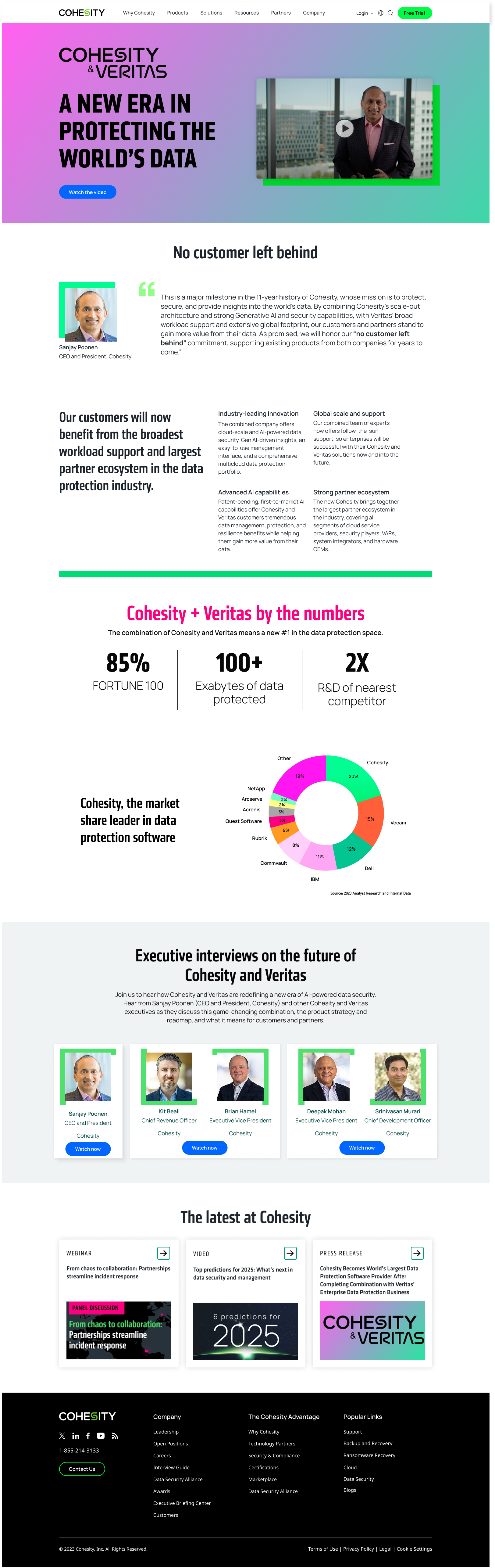Cohesity Website Redesign 2025 - Better Together