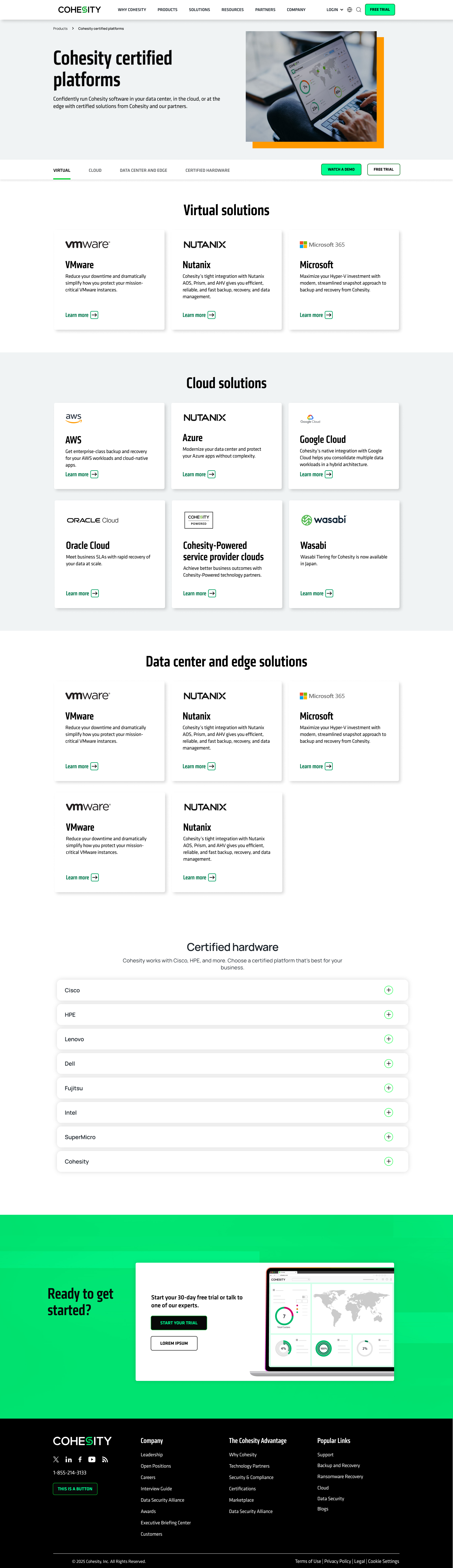 Cohesity Certified Platforms